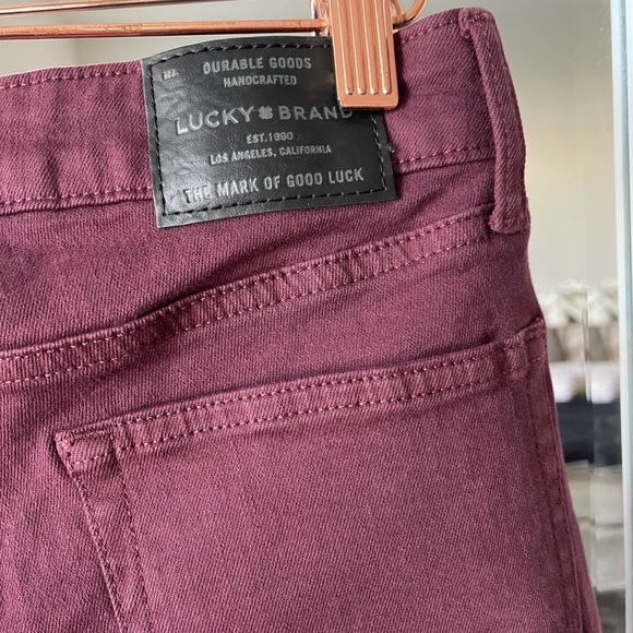 Lucky Brand Lolita Skinny Burgundy Jeans Pants 00 - Picture 5 of 5